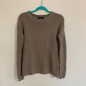 Brown Knit Sweater: Forever 21